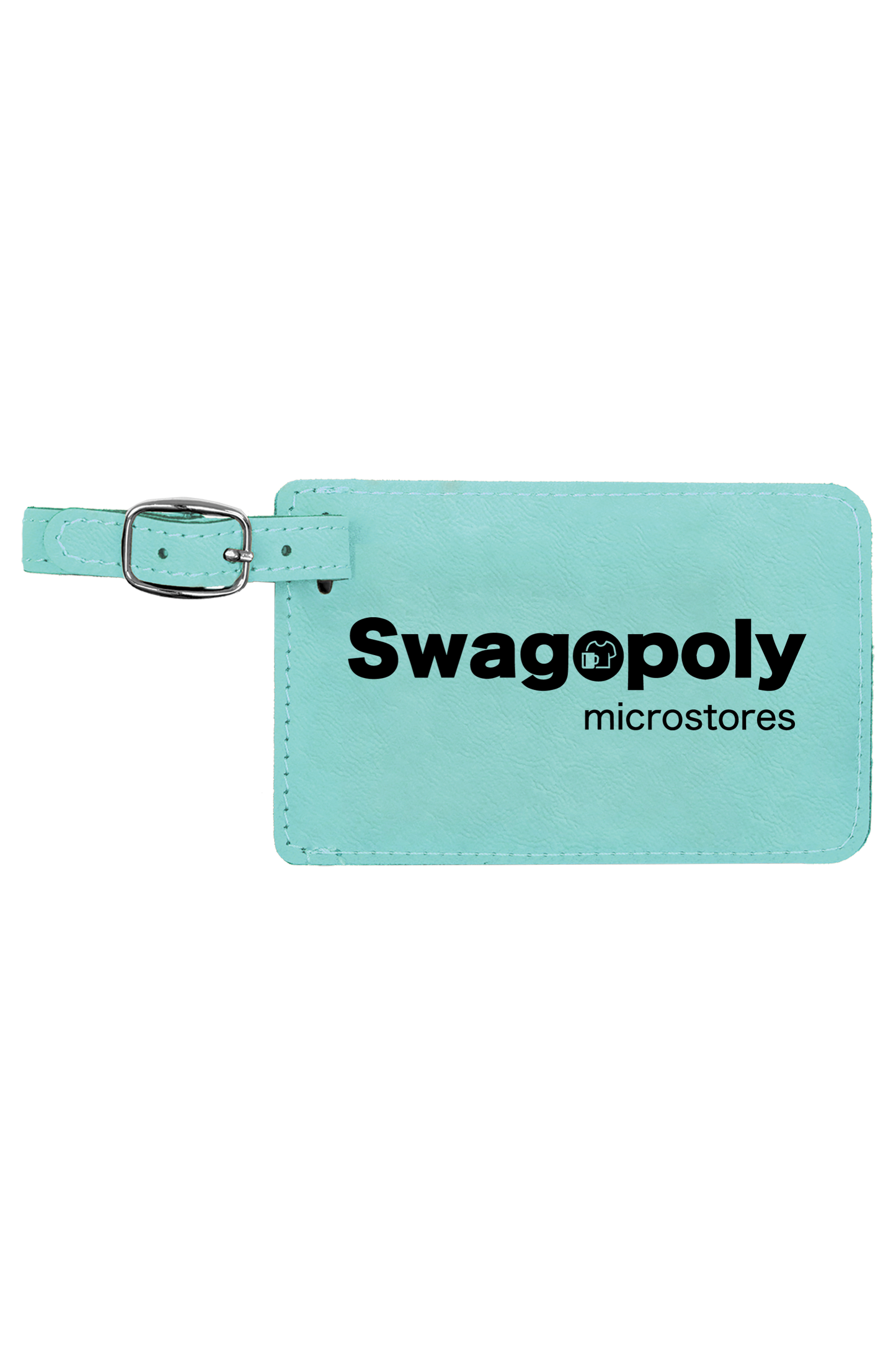 4 1/4" x 2 3/4" Laserable Leatherette Luggage Tag